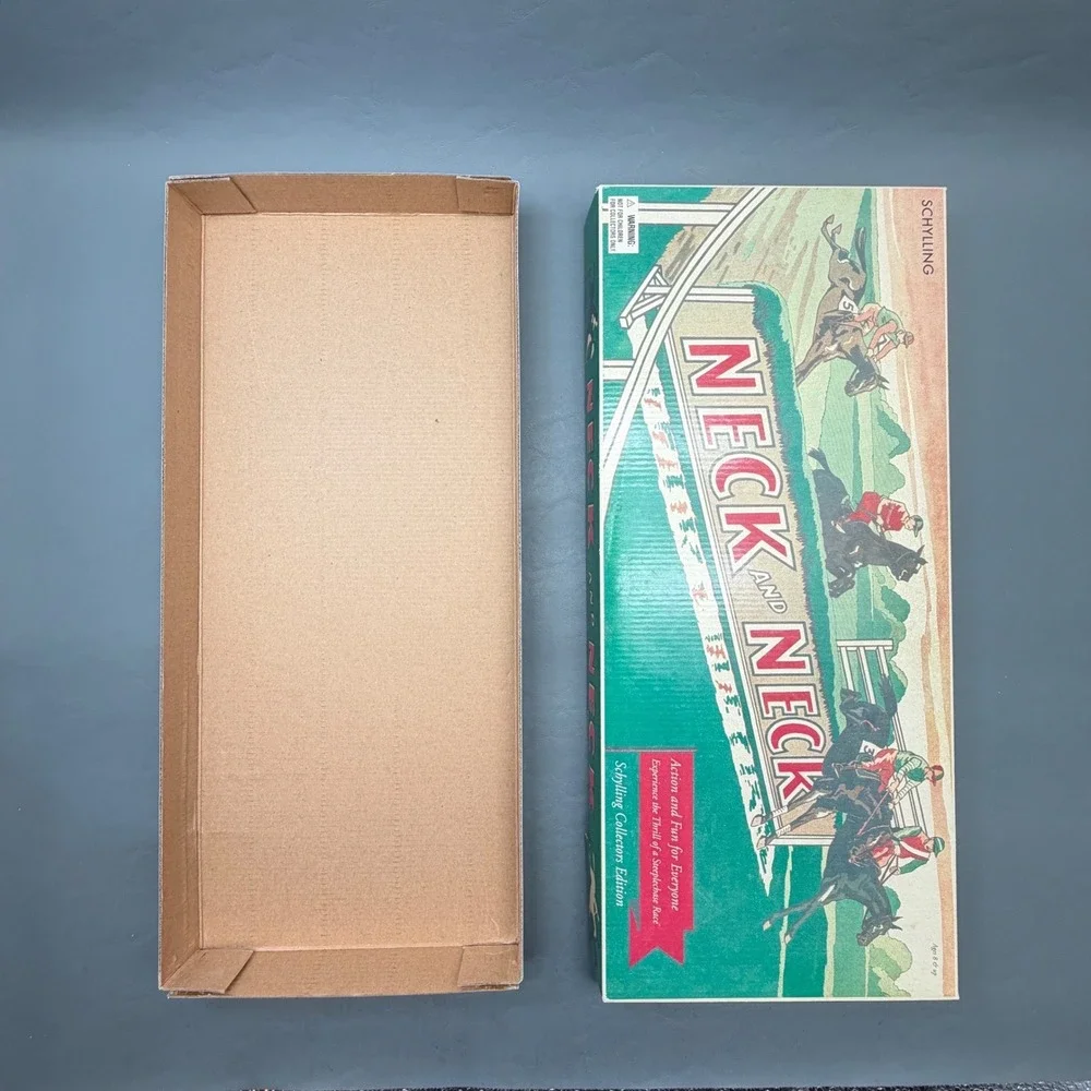 2003 Schylling Neck And Neck Steeplechase Horse Racing Board Game in Box